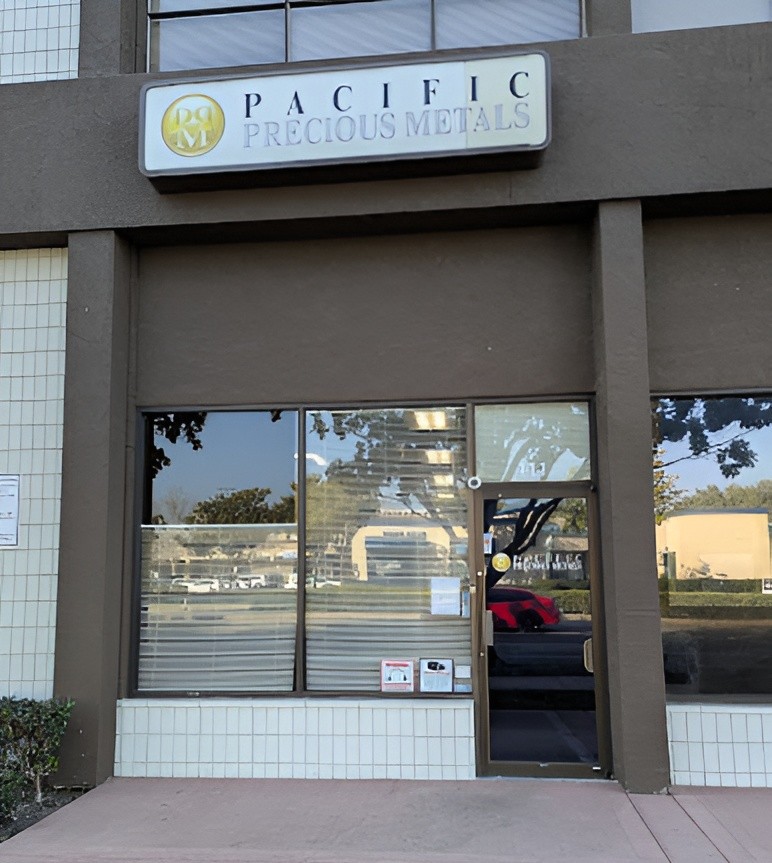An Image of the front entrance of the Pacific Precious Metals. 