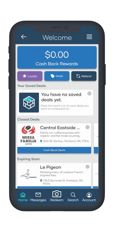 GitKash mobile app screeenshots showcasing the procedure of finding a retailer that uses GitKash