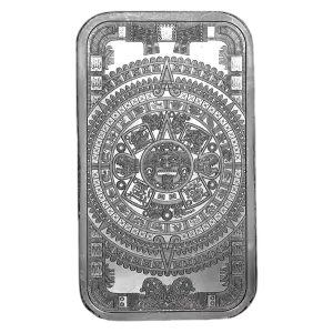 1 oz Aztec Calendar Silver Bar (2)