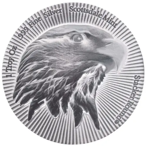 1 oz Eagle Scottsdale Stacker - Silver Antique Round (2)