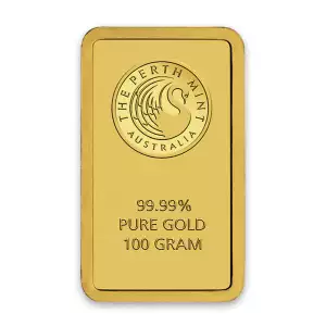 100g Australian Perth Mint gold bar - minted