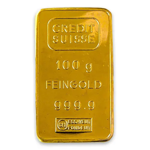 100g Credit Suisse Gold Bar – 100g Credit Suisse Gold Bar high resale liquidity