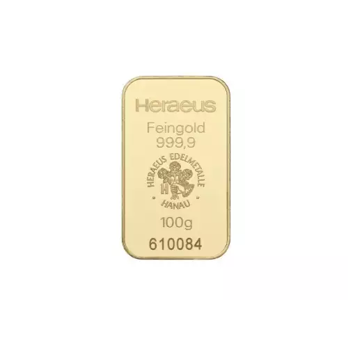 100g Heraeus Minted Gold Bar (2)