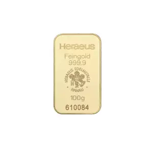 100g Heraeus Minted Gold Bar (2)