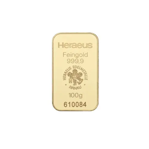 100g Heraeus Minted Gold Bar (2)