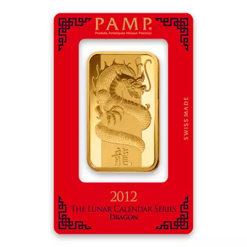 100g PAMP Gold Bar - Lunar Dragon (2)
