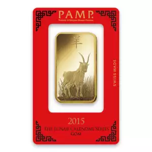 100g PAMP Gold Bar - Lunar Goat