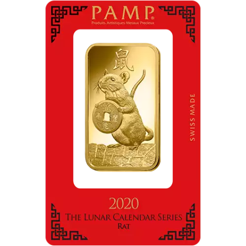 100g PAMP Gold Bar - Lunar Rat (2)