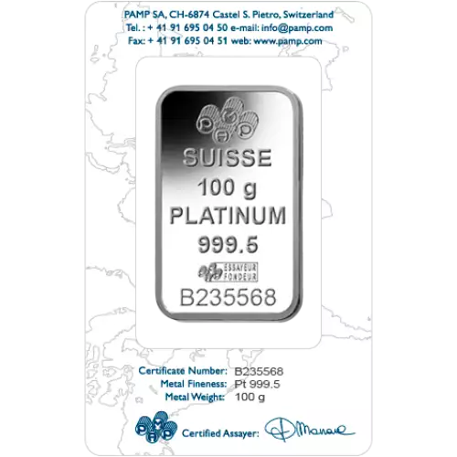 100g PAMP Platinum Bar - Fortuna (4)