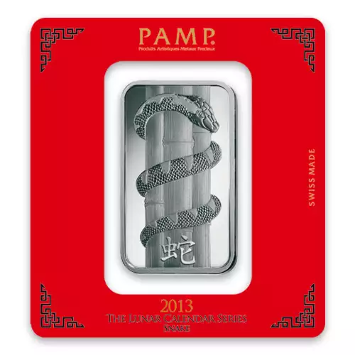 100g PAMP Silver Bar - Lunar Snake (3)