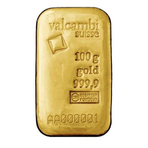 100g Valcambi Cast Gold Bar (2)