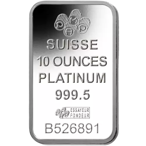 10oz PAMP Platinum Bar - Fortuna