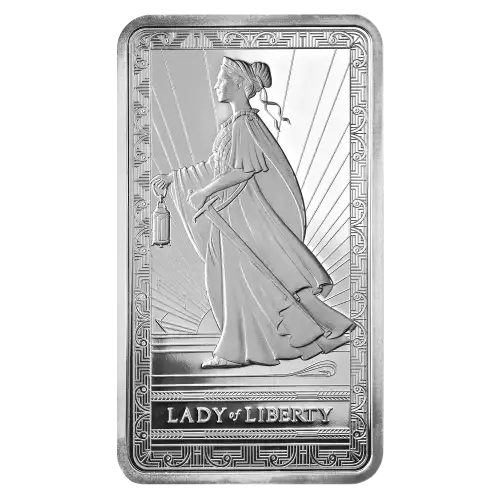 10oz PAMP Silver Bar - Lady of Liberty