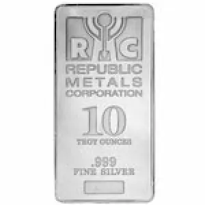 10oz Republic Metals Silver Bar