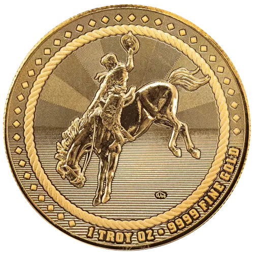 1/10 oz Cowboy - Buffalo Privy Gold Round (3)