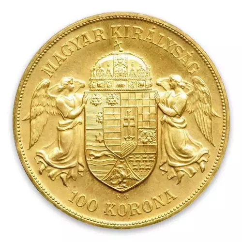 1908 100 Korona Austrian/Hungarian Empire Gold Coin (2)