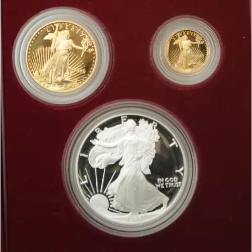 1995-W – Five Coin Set - 1/10, 1/4, 1/2, 1oz Gold, 1oz Silver Eagles   Anniversay Proof - with Original Govt Packaging (9)
