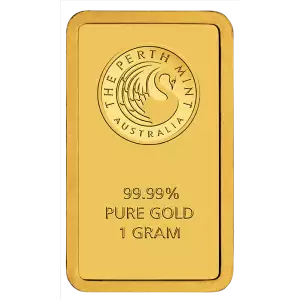 1g Australian Perth Mint gold bar - minted