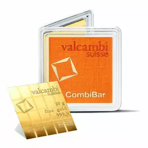 1g x 20 Valcambi Gold CombiBar
