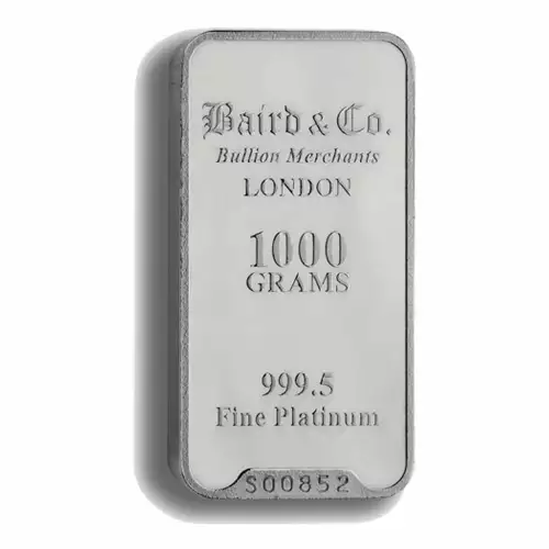 1kg Baird & Co Platinum Minted Bar