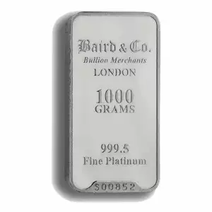 1kg Baird & Co Platinum Minted Bar