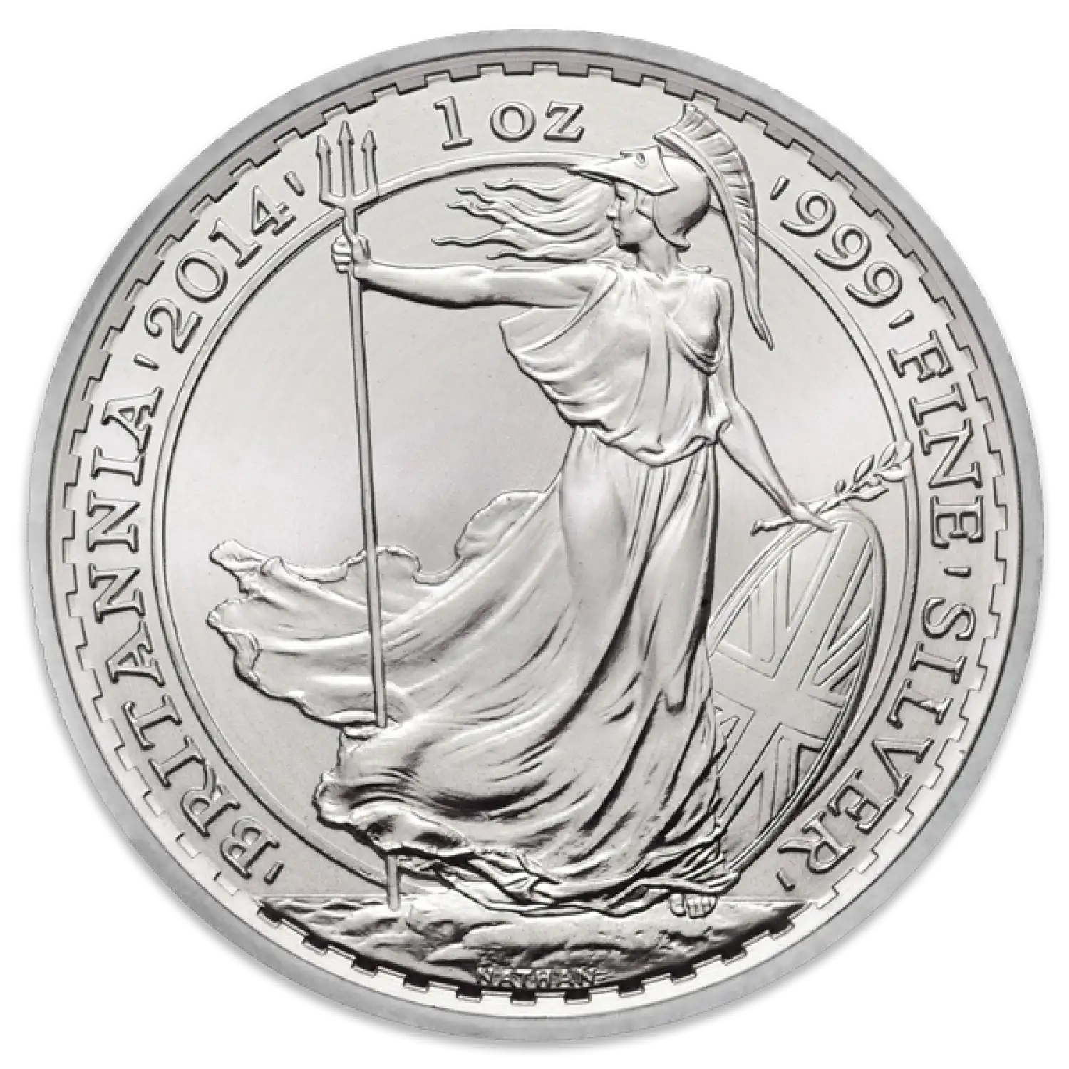 A 1oz Any Year British Silver Britannia coin from the Royal Mint.