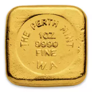 1oz Australian Perth Mint gold bar - cast