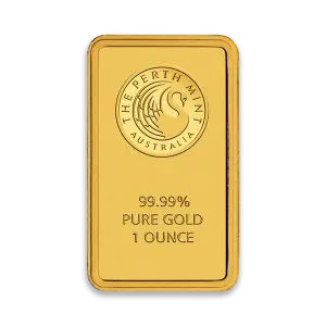 1oz Australian Perth Mint gold bar - minted