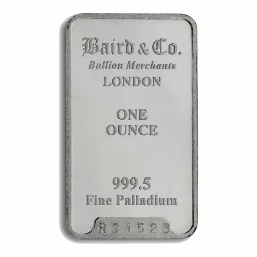 1oz Baird & Co Palladium Minted Bar