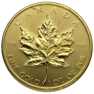 1oz Canadian Gold Maple Leaf - Scruffy