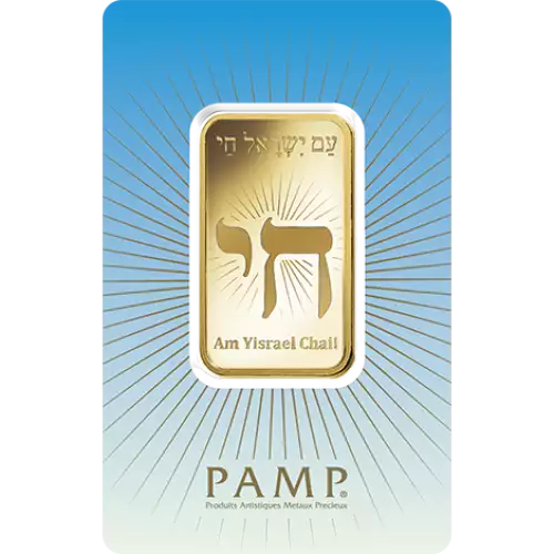 1oz PAMP Gold Bar - Am Yisrael Chai! (2)
