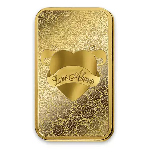 1oz PAMP Gold Bar - Love Always