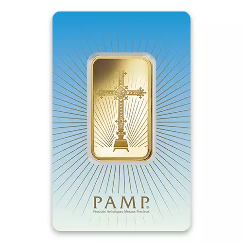 1oz PAMP Gold Bar - Romanesque Cross (2)