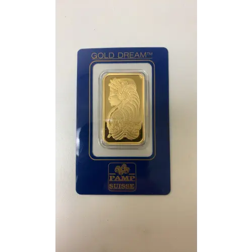 1oz Vintage PAMP Gold Bar - Fortuna