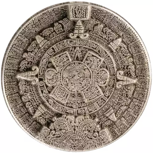 2 oz Silver Aztec Sun Stone Stacker Round (In Capsule) (2)