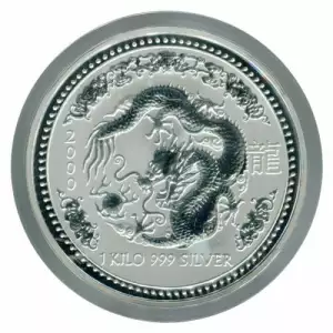 2000 1kg Australian Perth Mint Silver Lunar: Year of the Dragon (2)