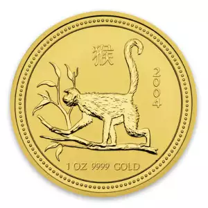 2004 1oz Australian Perth Mint Gold Lunar: Year of the Monkey (2)