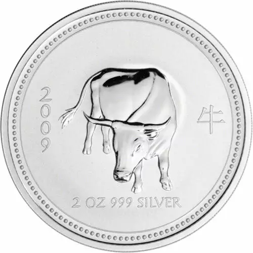 2009 2oz Australian Perth Mint Silver Lunar II: Year of the Ox (2)