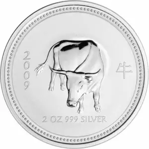 2009 2oz Australian Perth Mint Silver Lunar: Year of the Ox (2)