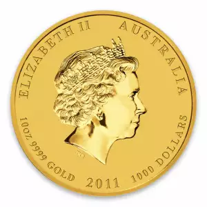 2011 10oz Australian Perth Mint Gold Lunar II: Year of the Rabbit (2)