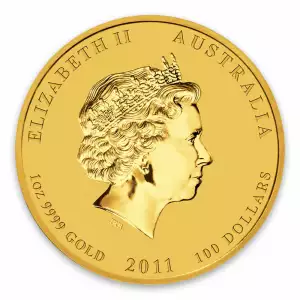 2011 1oz Australian Perth Mint Gold Lunar II: Year of the Rabbit (2)