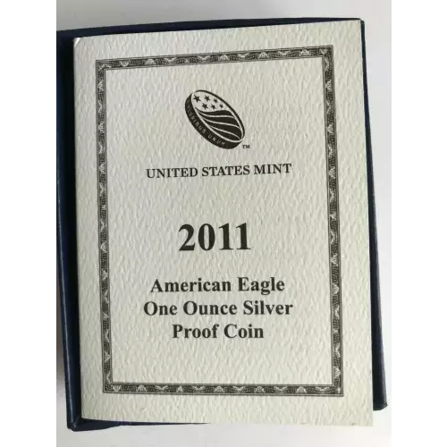 2011 w 1oz Silver Eagle  Proof - with Original Govt Packaging