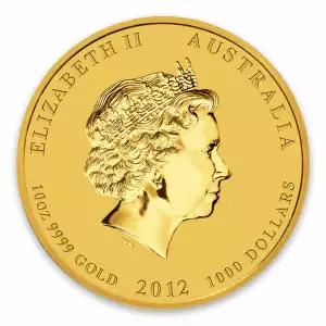 2012 10oz Australian Perth Mint Gold Lunar II: Year of the Dragon (2)
