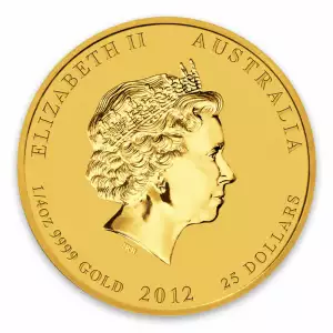 2012 1/4oz Australian Perth Mint Gold Lunar II: Year of the Dragon (2)