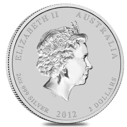 2012 2oz Australian Perth Mint Silver Lunar II: Year of the Dragon (2)
