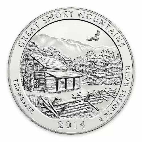 2014 5 oz Silver America the Beautiful Great Smoky Mountains National Park (2)