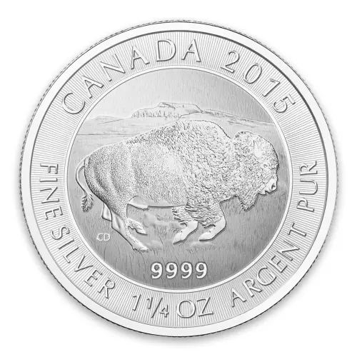 2015 1.25oz Canadian Silver Bison (2)