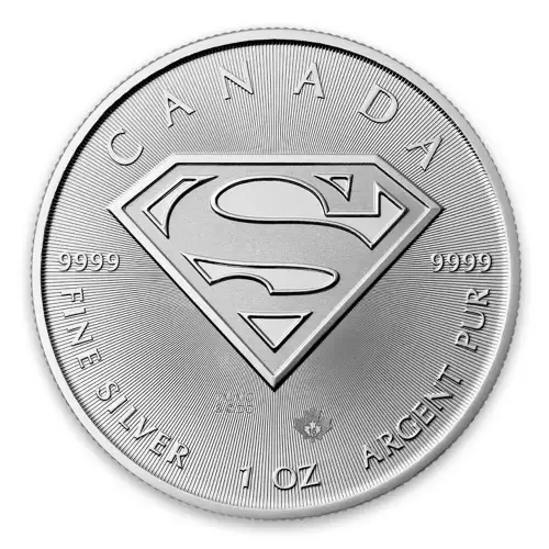 2016 1oz Canadian Silver Superman Shield Silver (2)