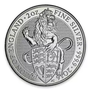 2016 2oz Silver Britain Queen's Beasts: The Lion