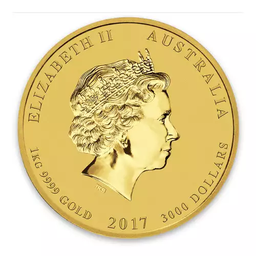 2017 1kg Australian Perth Mint Gold Lunar II: Year of the Rooster (2)